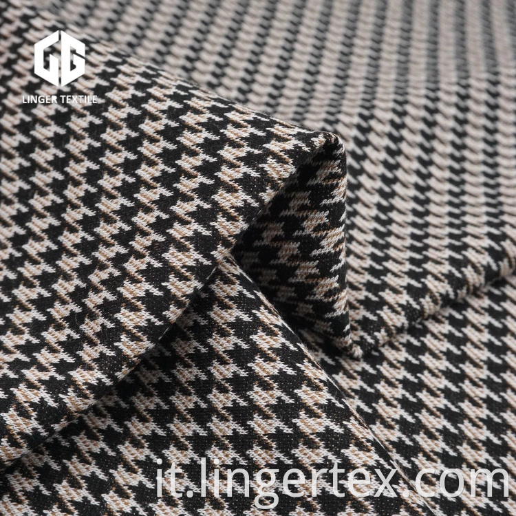 Houndstooth Jacquard Cotton Fabric